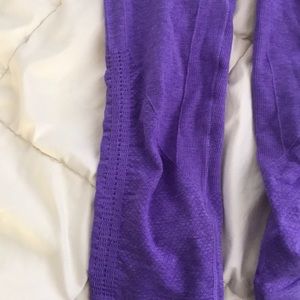 lululemon athletica Pants - Lululemon In The Flow Cropped Purple Leggings lululemon athletica Pants - Lululemon In The Flow Cropped Purple Leggings